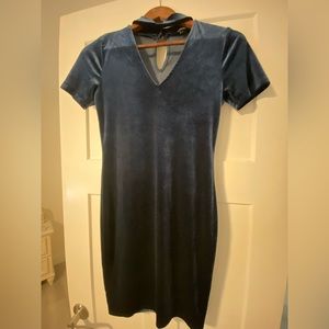 Velvet blue dress small